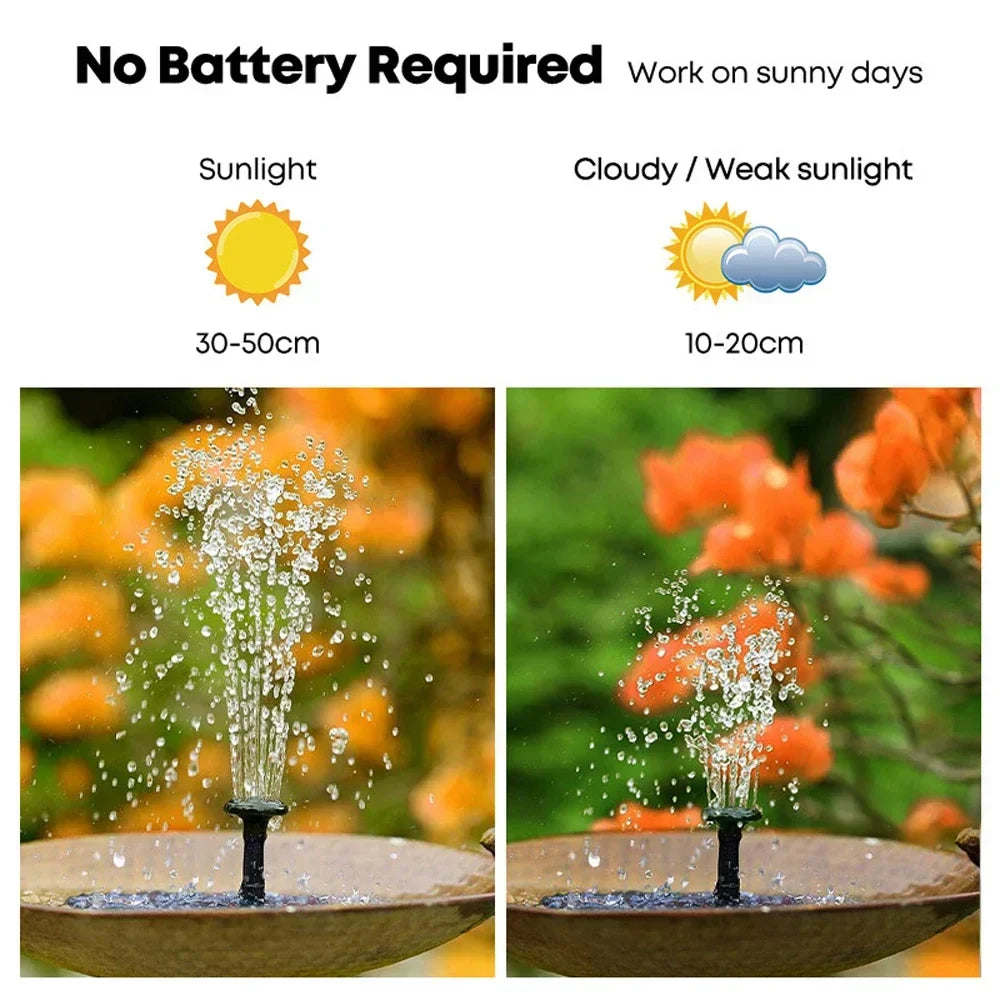 Fontaine de jardin à énergie solaire avec design flottant | Décoration aquatique écologique pour bassin et jardin - Lamylie