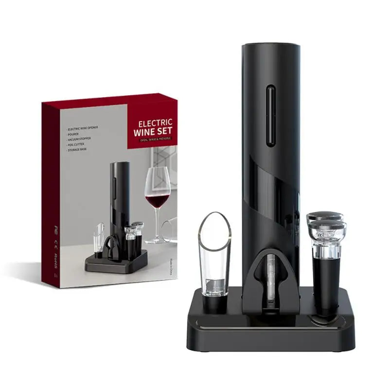 Electric Wine Opener with Charging Station | Automatic Corkscrew for Easy Wine Opening - Lamylie