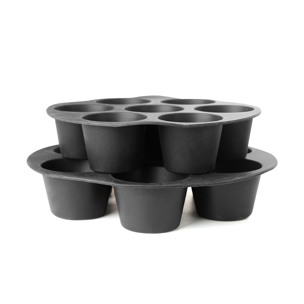Antihaft-Silikonbackform für Muffins und Desserts – Cupcake-Form für Heißluftfritteusen und Backöfen – Lamylie
