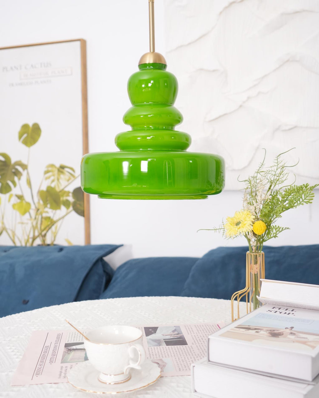 Lampă suspendată din sticlă, design industrial, chihlimbar și bej, dulie E26/E27 Ø30cm, pentru living, bucătărie și sufragerie - Lamylie