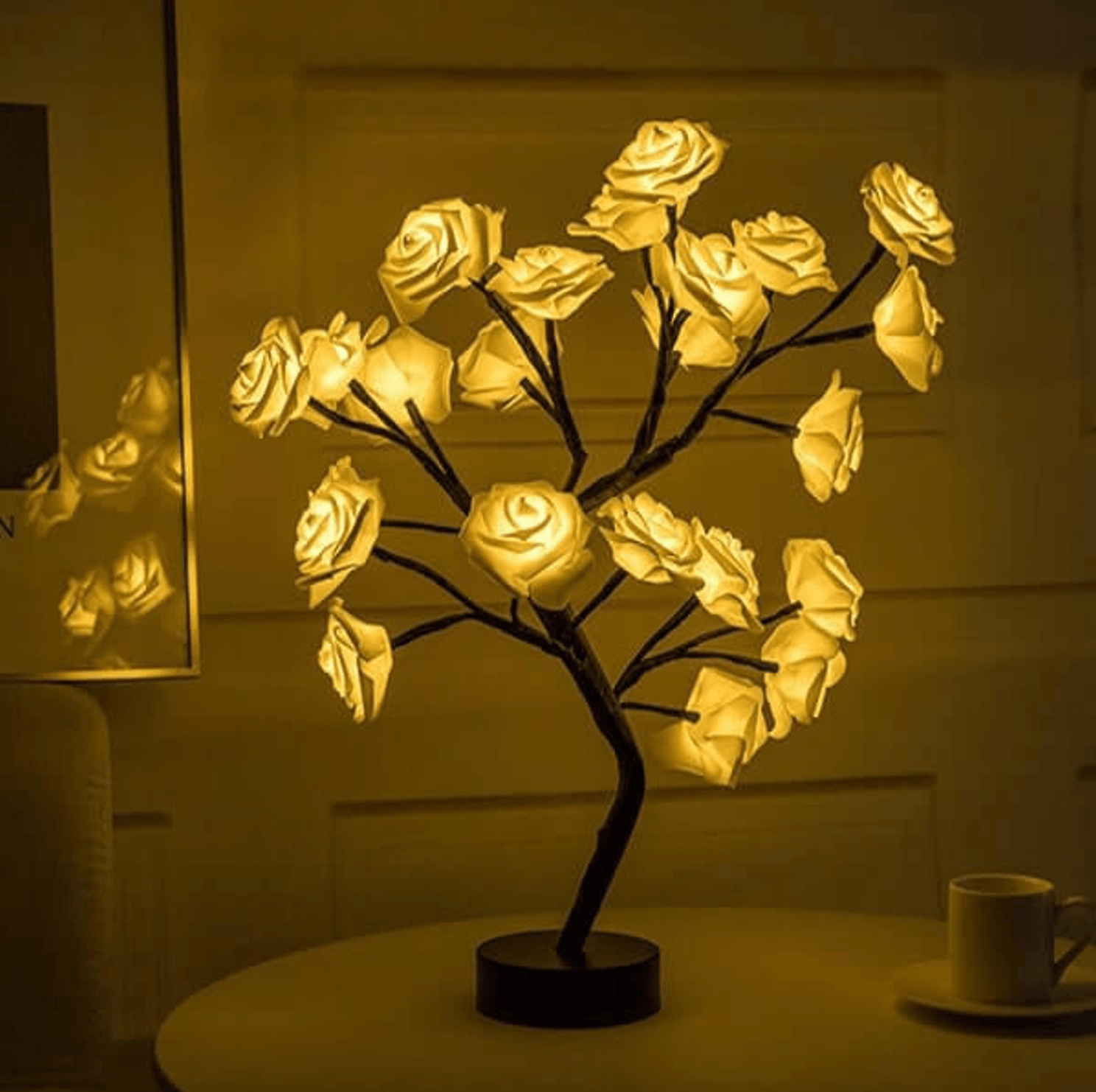 Charming Rose Tree - Wireless LED Battery Table Lamp Living Room | Reading Lamp | Bedside Lamp - Lamylie