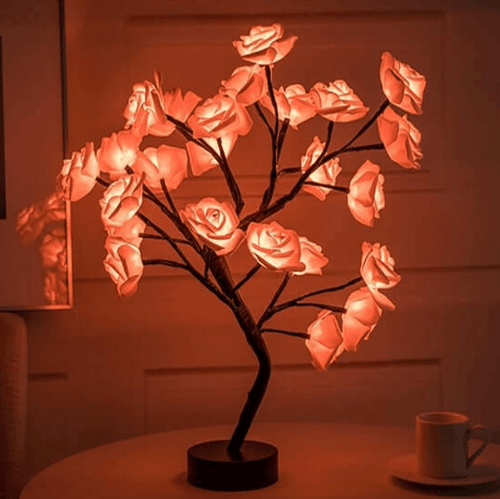Charming Rose Tree - Wireless LED Battery Table Lamp Living Room | Reading Lamp | Bedside Lamp - Lamylie