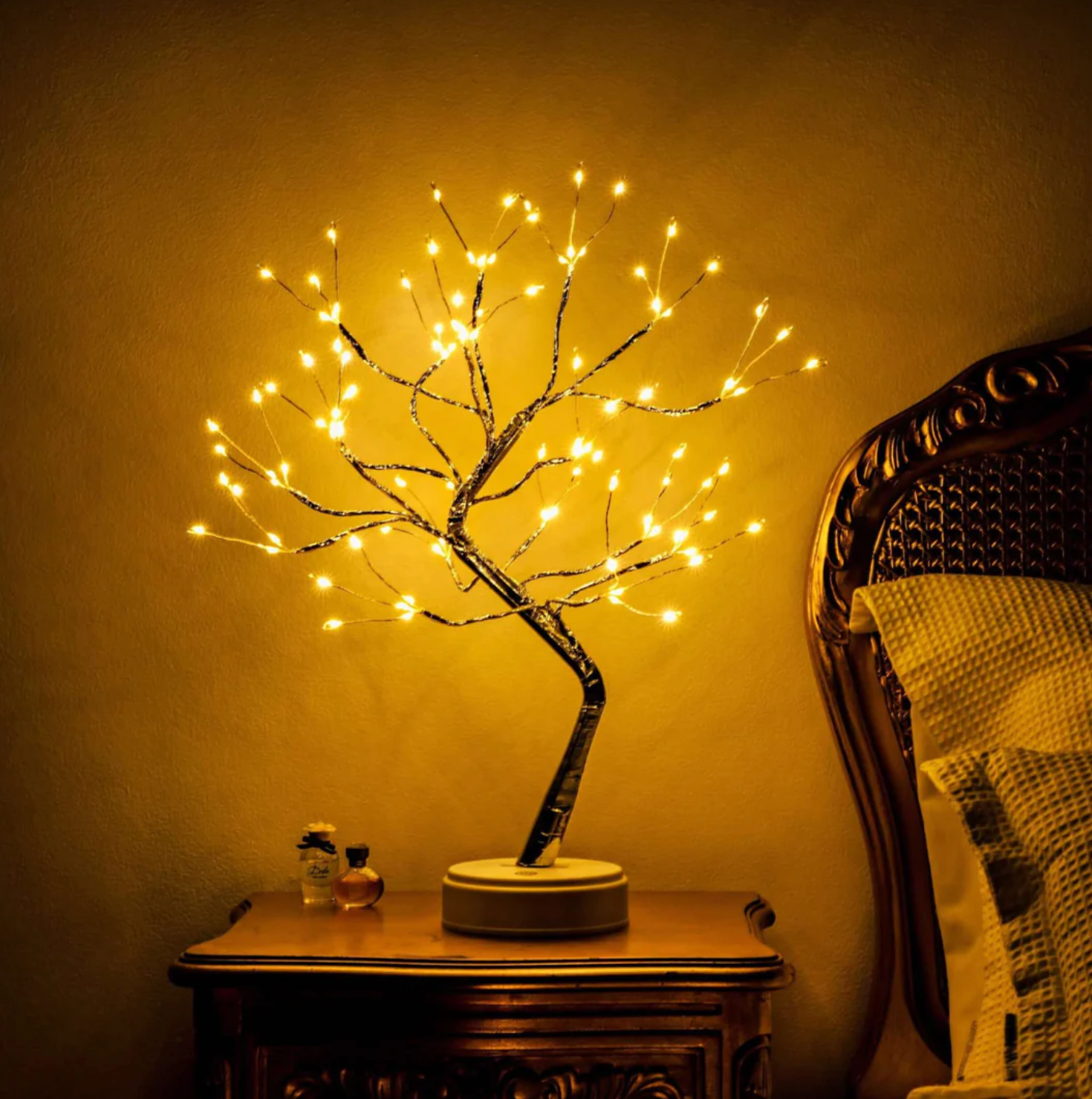 Magischer Lichtbaum – Einzigartige LED-Batterie-Tischlampe – Kabellose Nachttischlampe - Lamylie