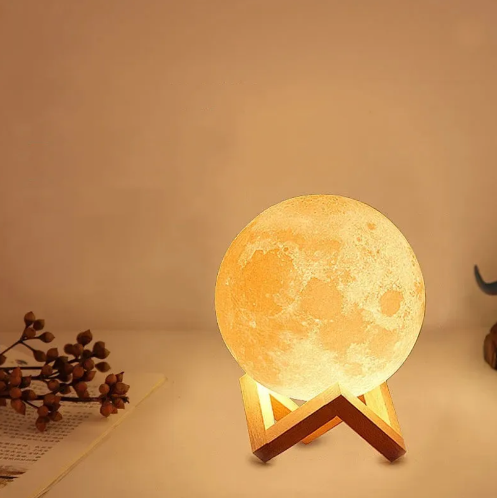 Wireless LED Rechargeable Table Lamp Magical Moon Lamp - Living Room | Nightstand Lamp - Lamylie