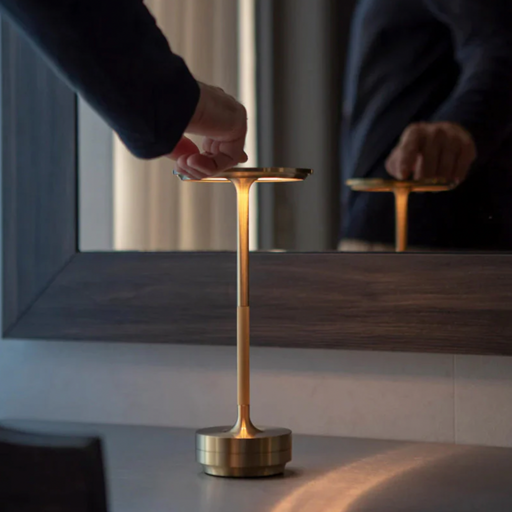 LuminaLux - Candeeiro de design sem fios | Recarregável por USB | Controlo tátil | Candeeiro de mesa | Iluminação ambiente - Lamylie