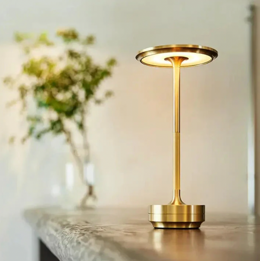 LuminaLux - Candeeiro de design sem fios | Recarregável por USB | Controlo tátil | Candeeiro de mesa | Iluminação ambiente - Lamylie