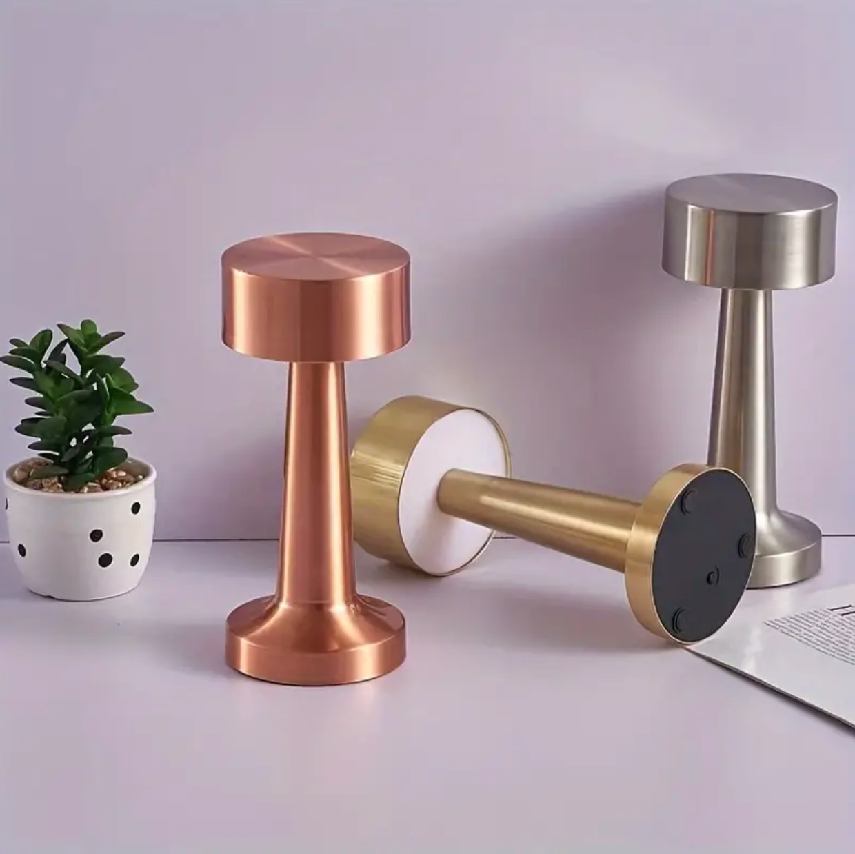 Wireless Dimmable LED Rechargeable Table Lamp ModernArt - Modern Touch Control | Living Room | Reading Lamp | Bedside Lamp - Lamylie