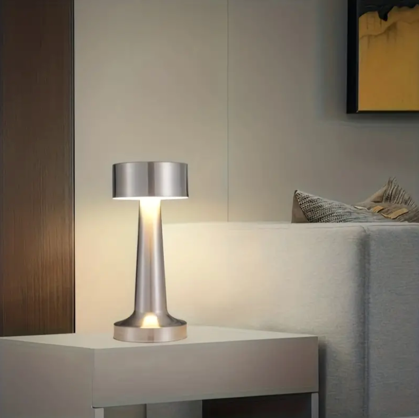 Wireless Dimmable LED Rechargeable Table Lamp ModernArt - Modern Touch Control | Living Room | Reading Lamp | Bedside Lamp - Lamylie