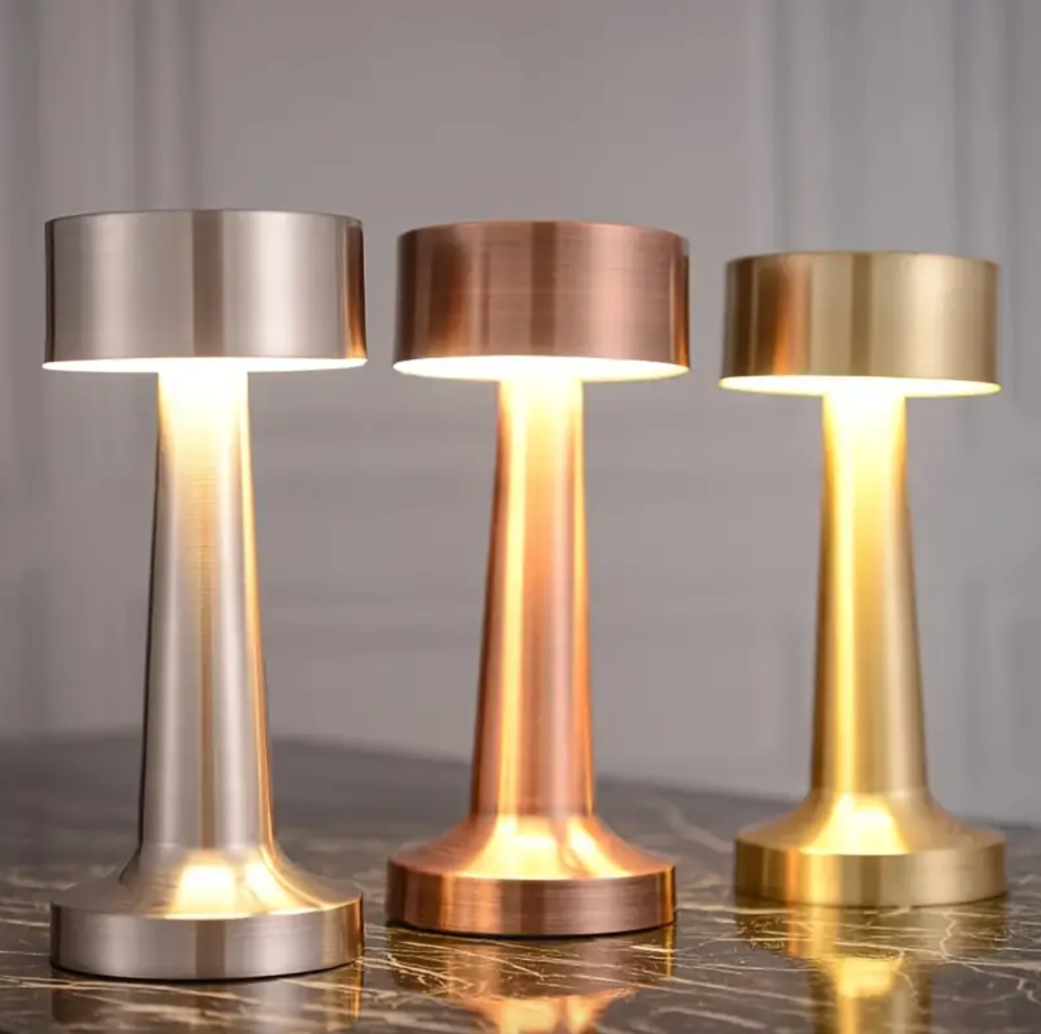 Wireless Dimmable LED Rechargeable Table Lamp ModernArt - Modern Touch Control | Living Room | Reading Lamp | Bedside Lamp - Lamylie