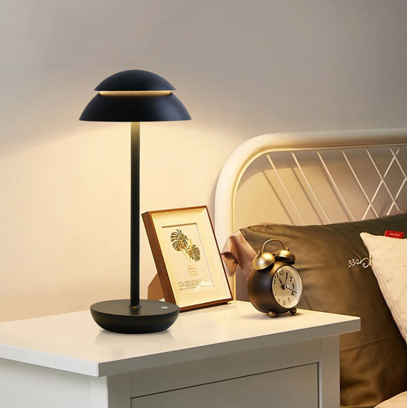 Wireless Dimmable LED Battery Table Lamp LuxeGlow - Modern via Touch | Living Room | Reading Lamp | Bedside Lamp - Lamylie
