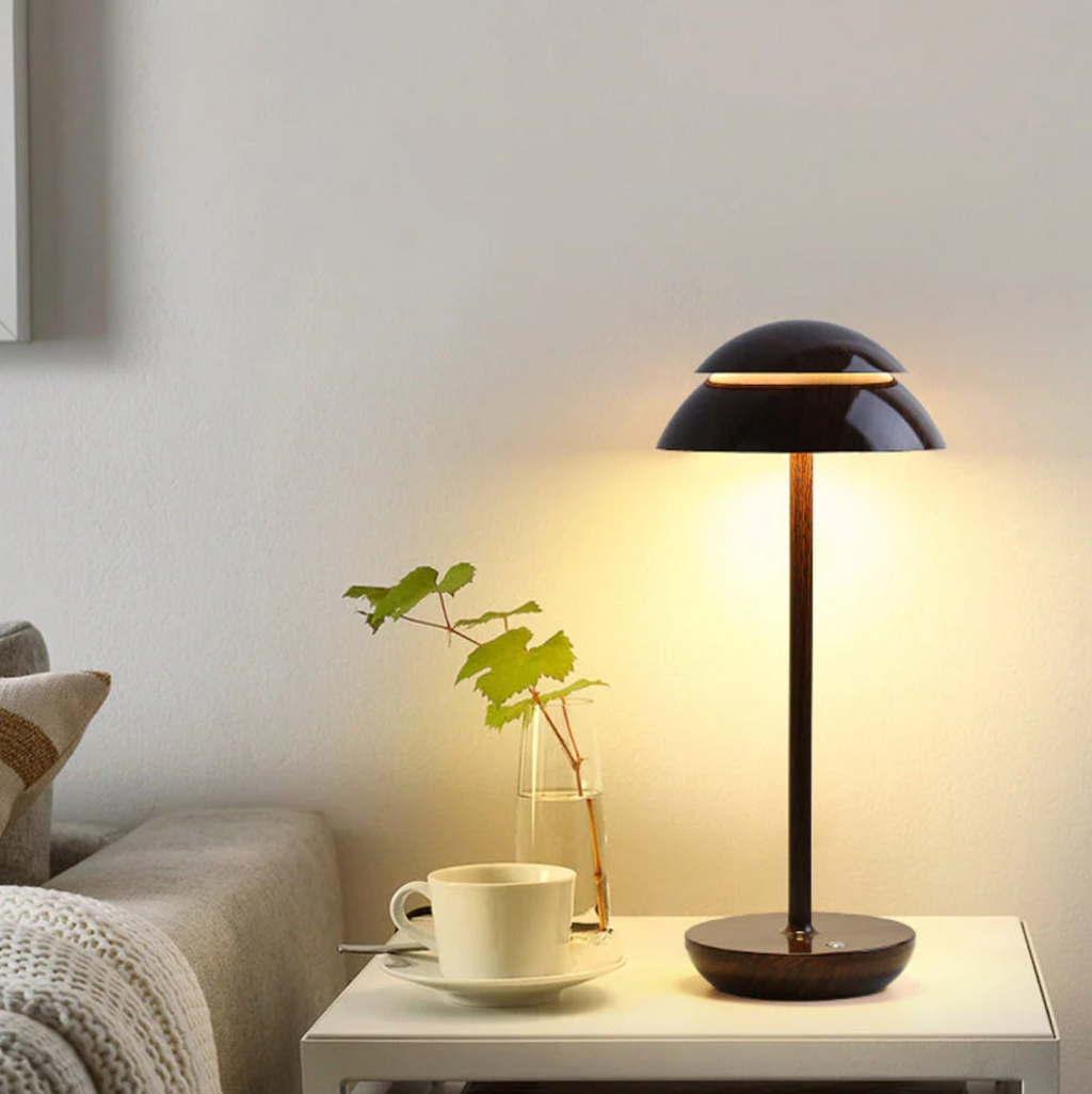 Wireless Dimmable LED Battery Table Lamp LuxeGlow - Modern via Touch | Living Room | Reading Lamp | Bedside Lamp - Lamylie