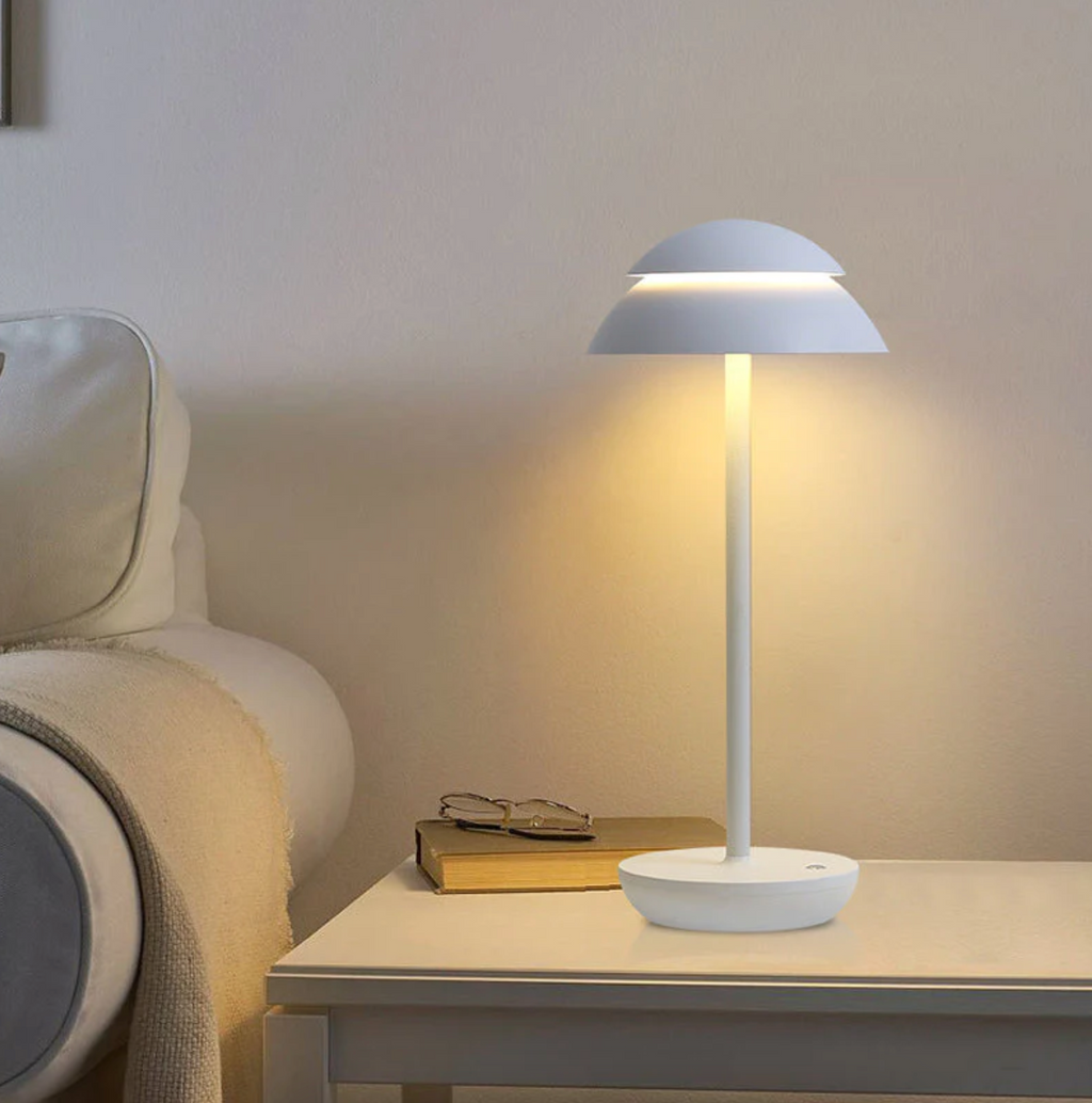 Wireless Dimmable LED Battery Table Lamp LuxeGlow - Modern via Touch | Living Room | Reading Lamp | Bedside Lamp - Lamylie