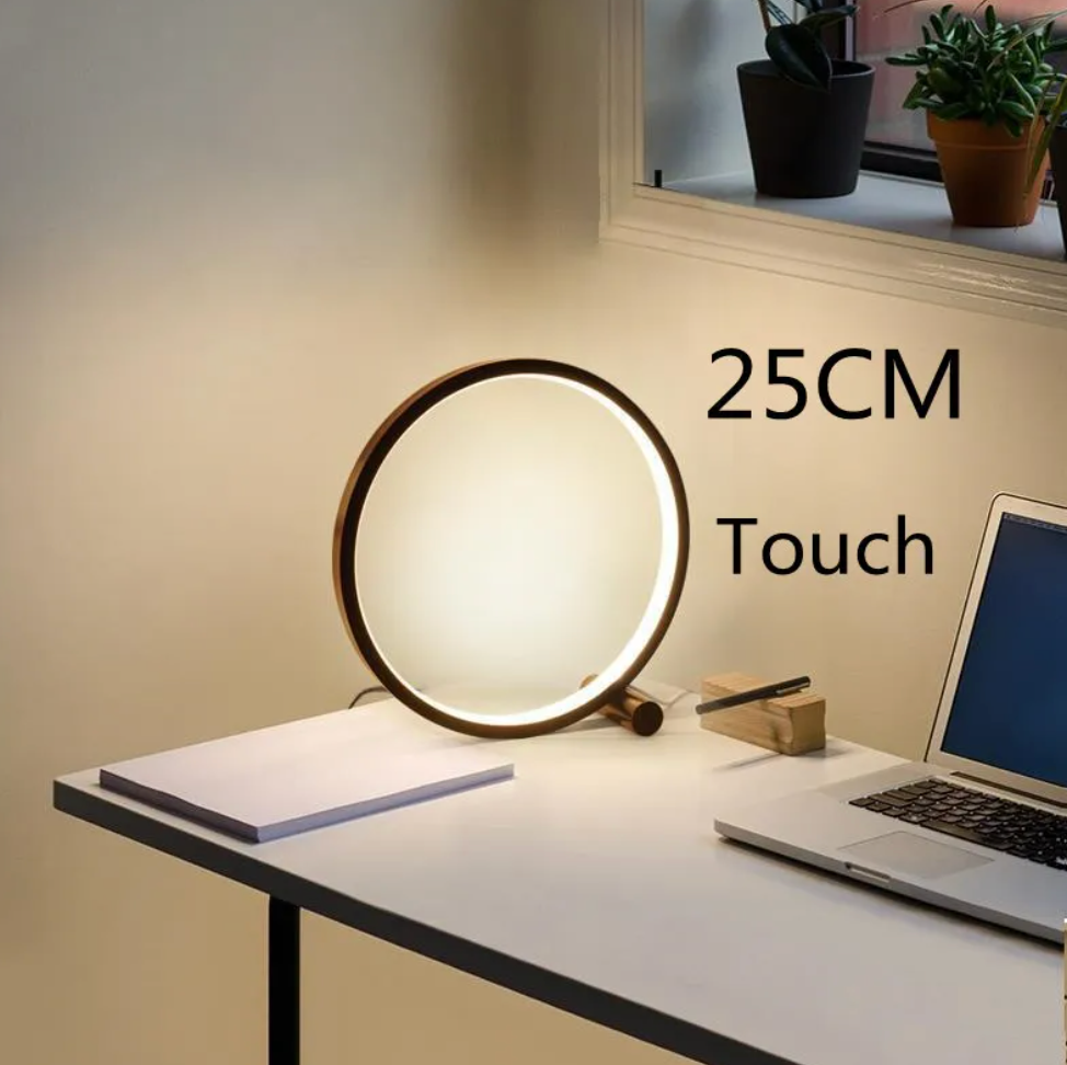 LightCircle - مصباح طاولة بتصميم بسيط ووظيفة اللمس وخفض السطوع - Lamylie
