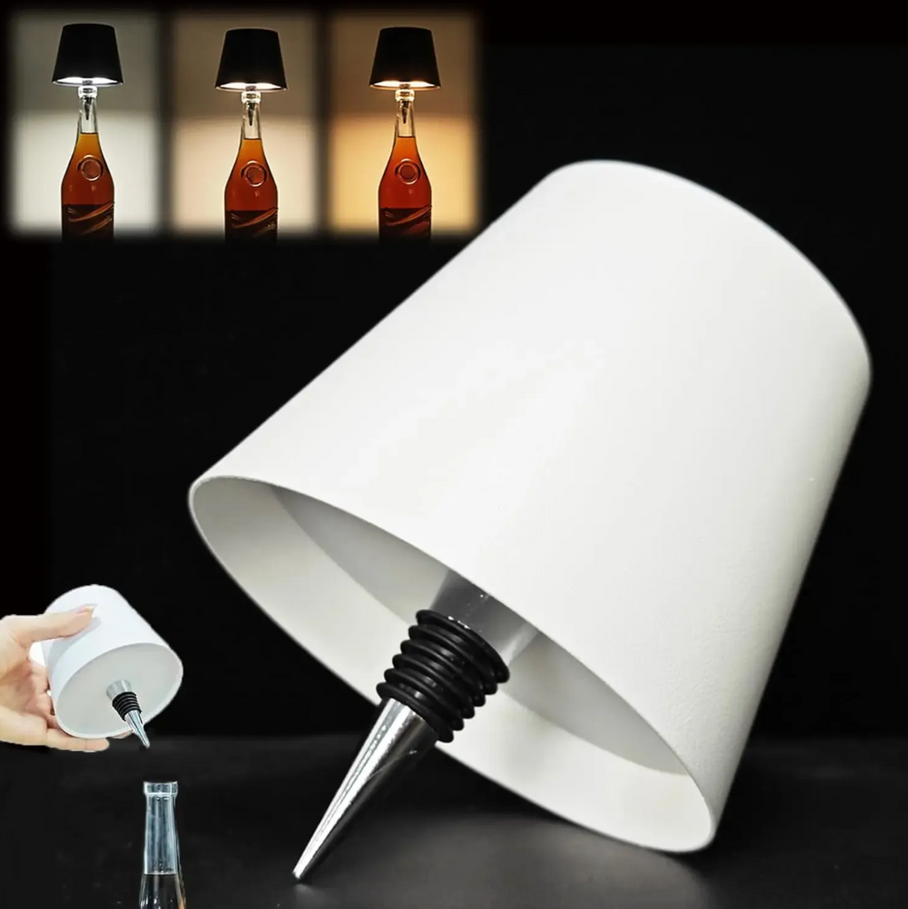 LuxeBottle – Kabellose LED-Tischlampe im Flaschendesign – Dimmbar | USB | Wohnzimmer | Dekoration – Lamylie
