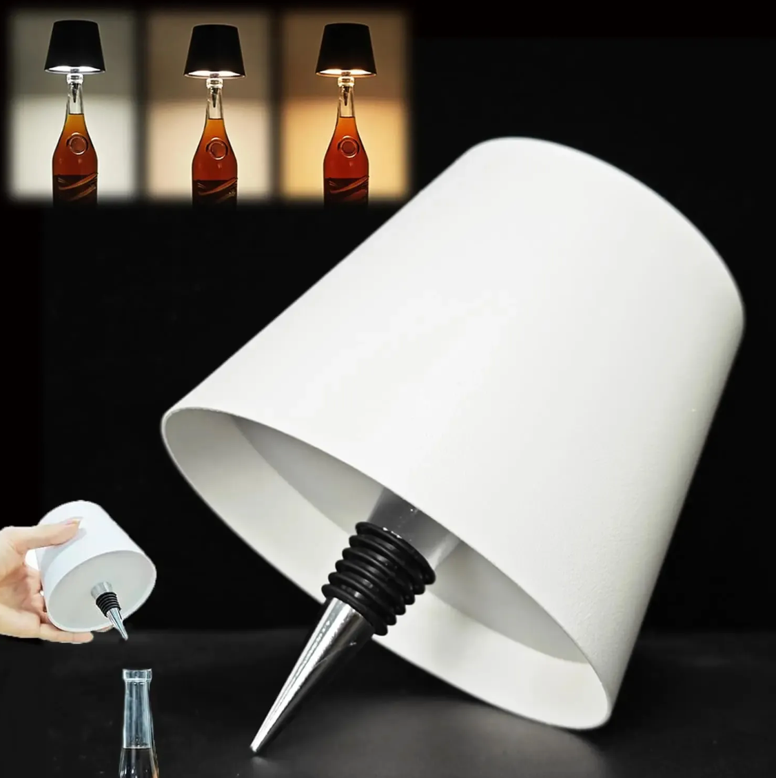 LuxeBottle – Kabellose LED-Tischlampe im Flaschendesign – Dimmbar | USB | Wohnzimmer | Dekoration – Lamylie