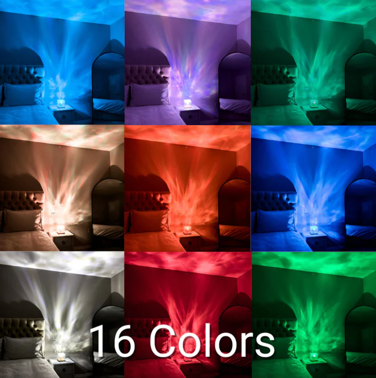 Kabellose USB-Entspannungstischlampe Magic Wave Lamp - 16 leuchtende Farben mit Fernbedienung - Lamylie