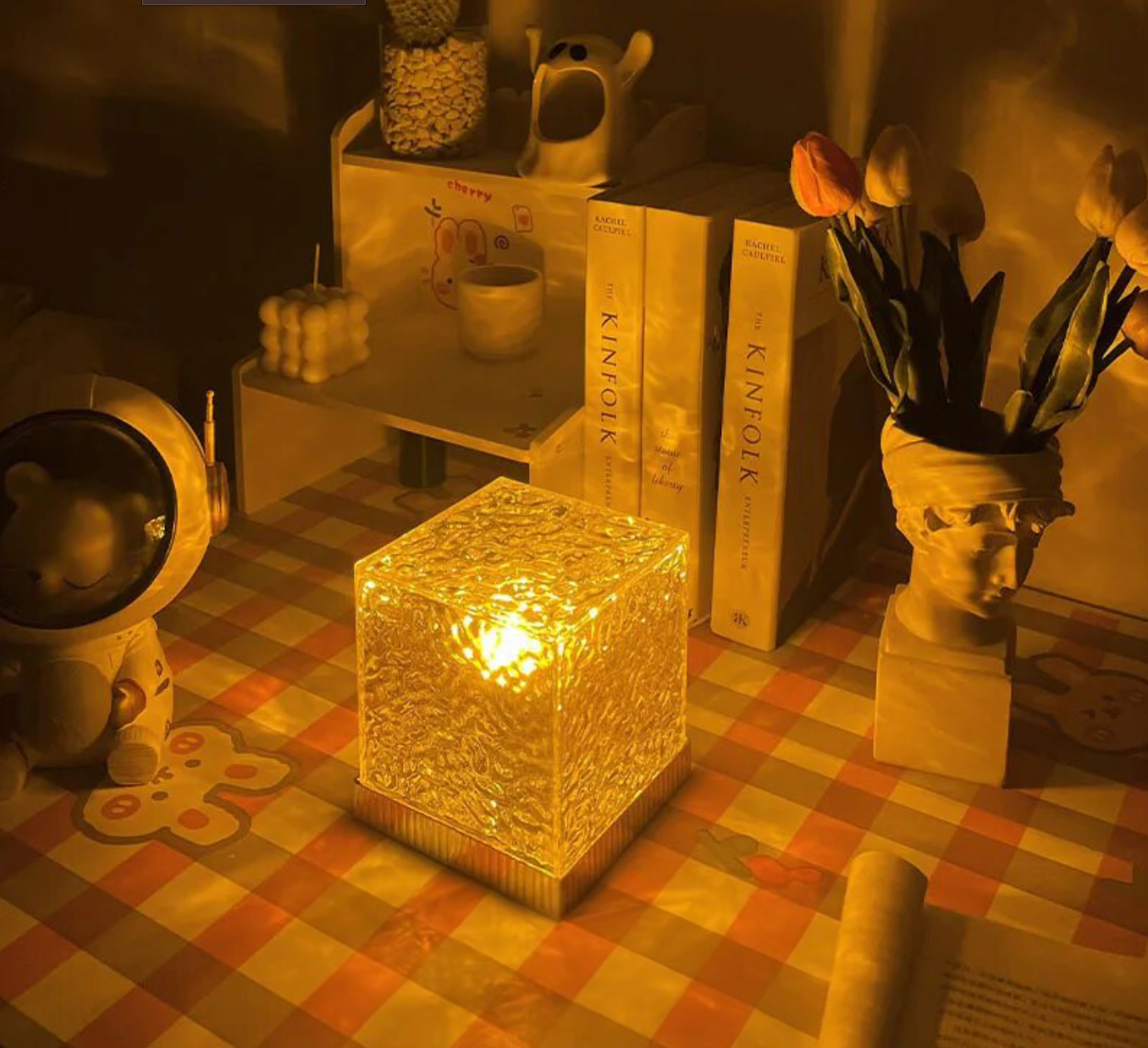 Kabellose USB-Entspannungstischlampe Magic Wave Lamp - 16 leuchtende Farben mit Fernbedienung - Lamylie
