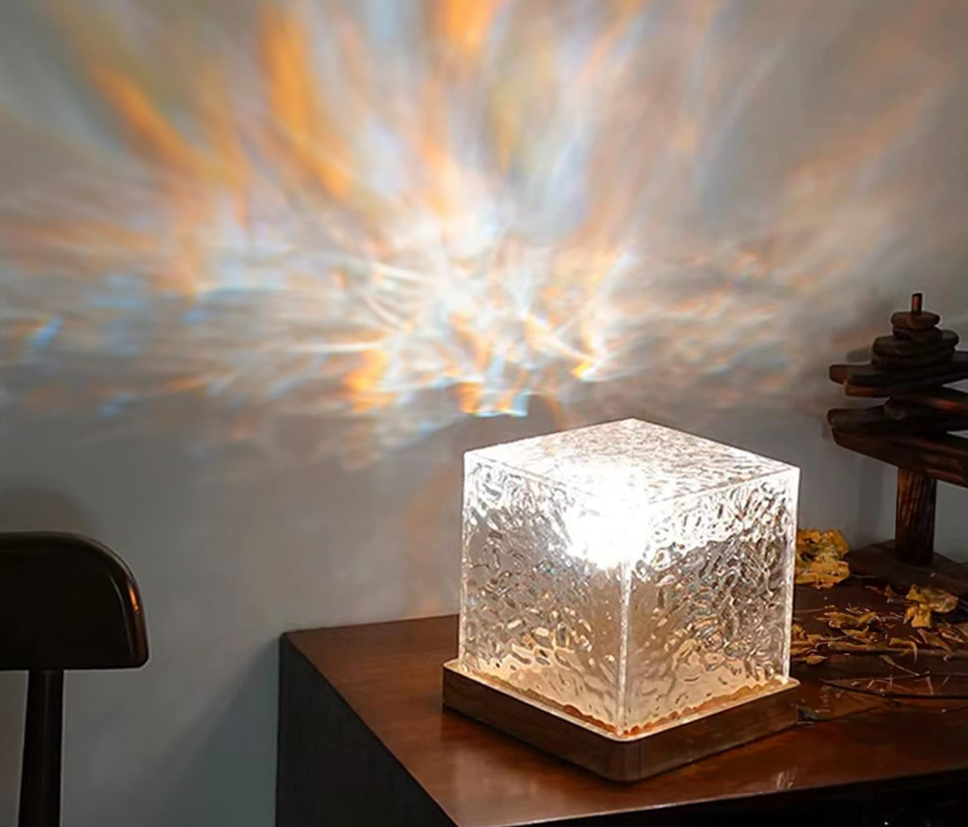 Kabellose USB-Entspannungstischlampe Magic Wave Lamp - 16 leuchtende Farben mit Fernbedienung - Lamylie