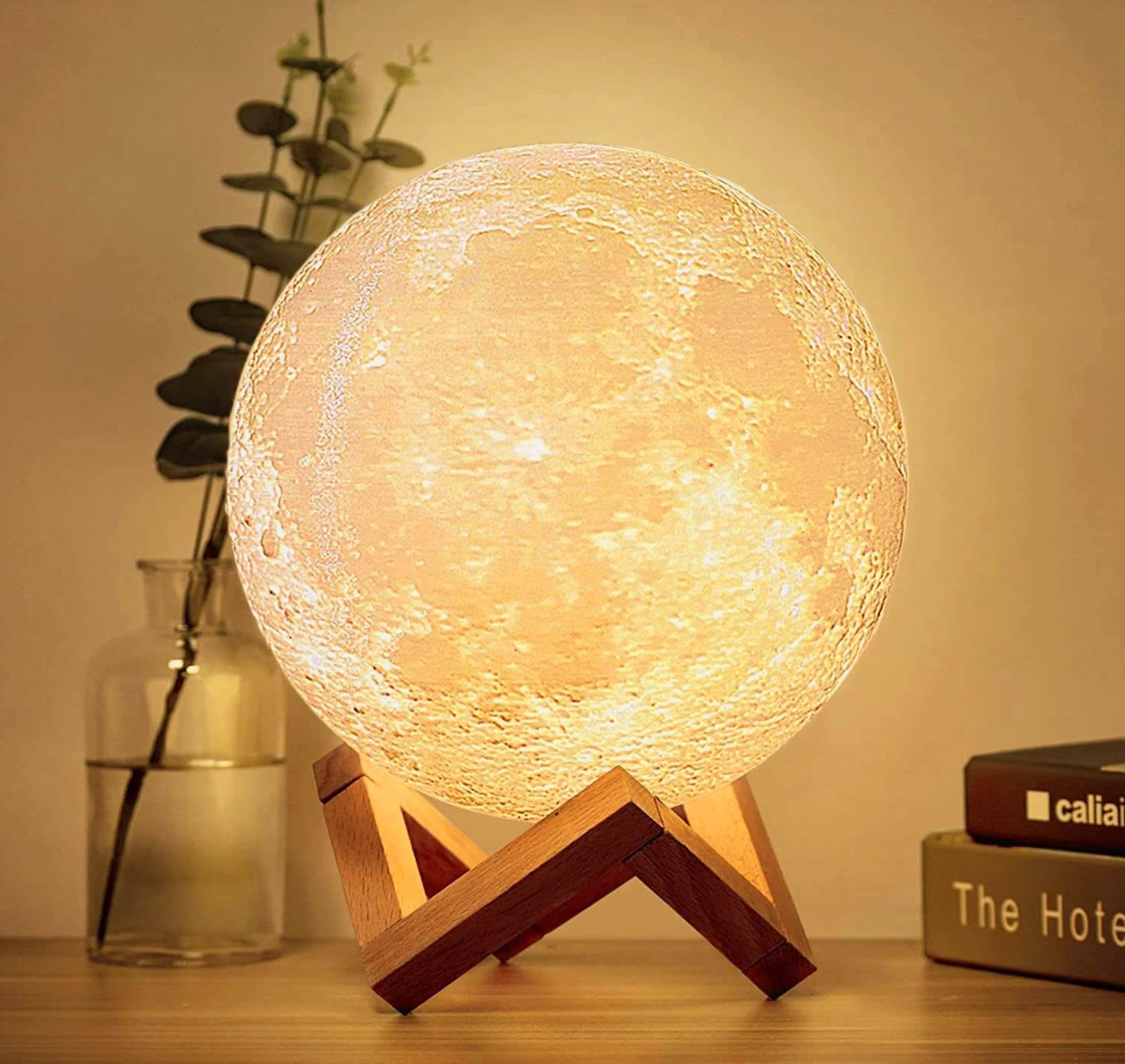 Wireless LED Rechargeable Table Lamp Magical Moon Lamp - Living Room | Nightstand Lamp - Lamylie