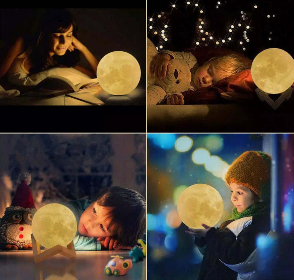 Wireless LED Rechargeable Table Lamp Magical Moon Lamp - Living Room | Nightstand Lamp - Lamylie