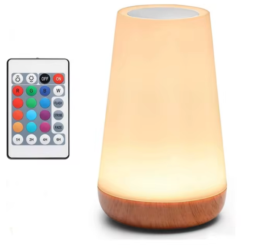 LumiSleep - USB Rechargeable Wireless Bedside Lamp with Dimmable Touch (Including 13 Colors + Remote Control) - Lamylie