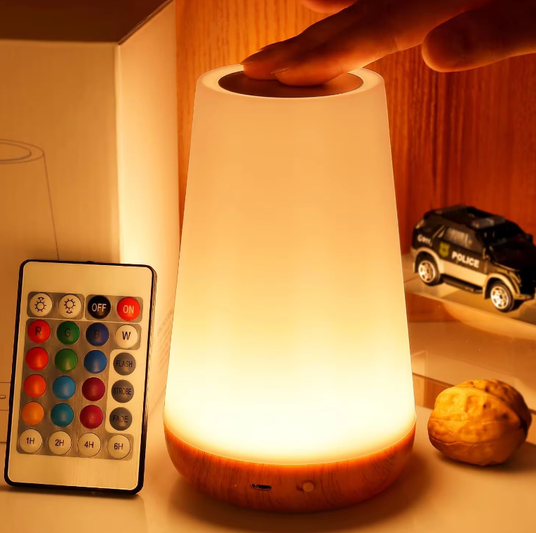 LumiSleep - USB Rechargeable Wireless Bedside Lamp with Dimmable Touch (Including 13 Colors + Remote Control) - Lamylie