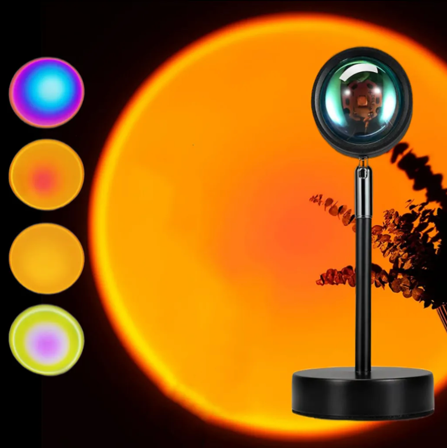 Sunset Lamp | 16 Colors + Remote Control LED Projector Table Lamp - USB Nightstand Lamps - Lamylie