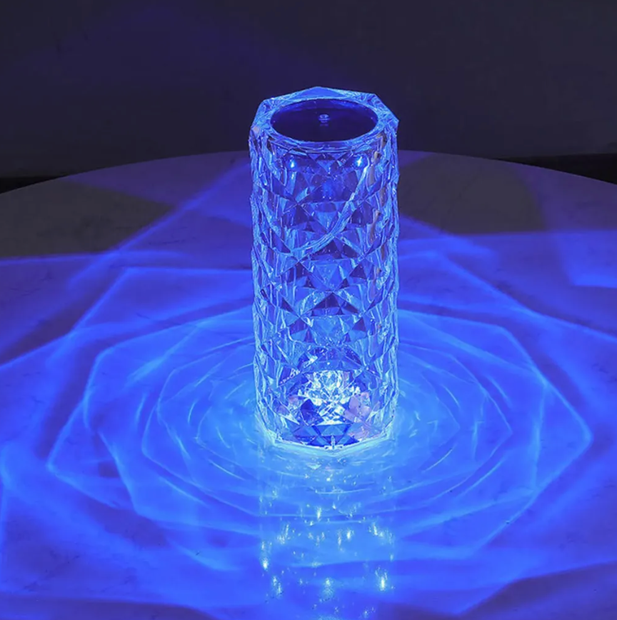 SparklingGlow | LED Crystal Touch Table Lamp with 16 Colors and Remote Control - Lamylie