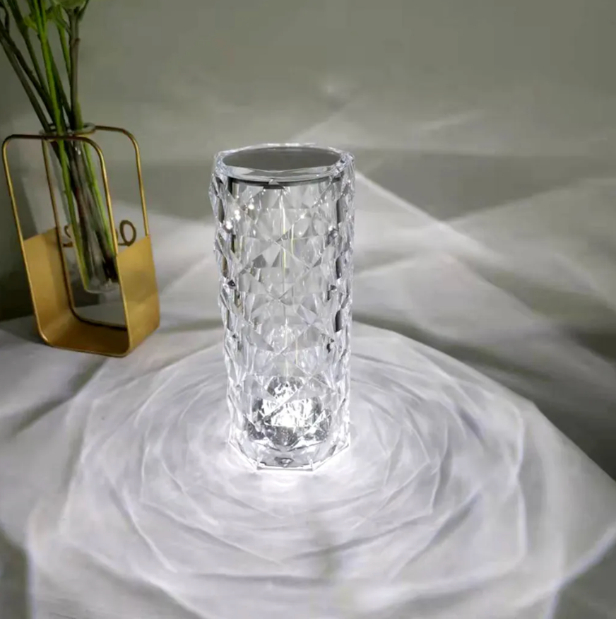 SparklingGlow | LED Crystal Touch Table Lamp with 16 Colors and Remote Control - Lamylie