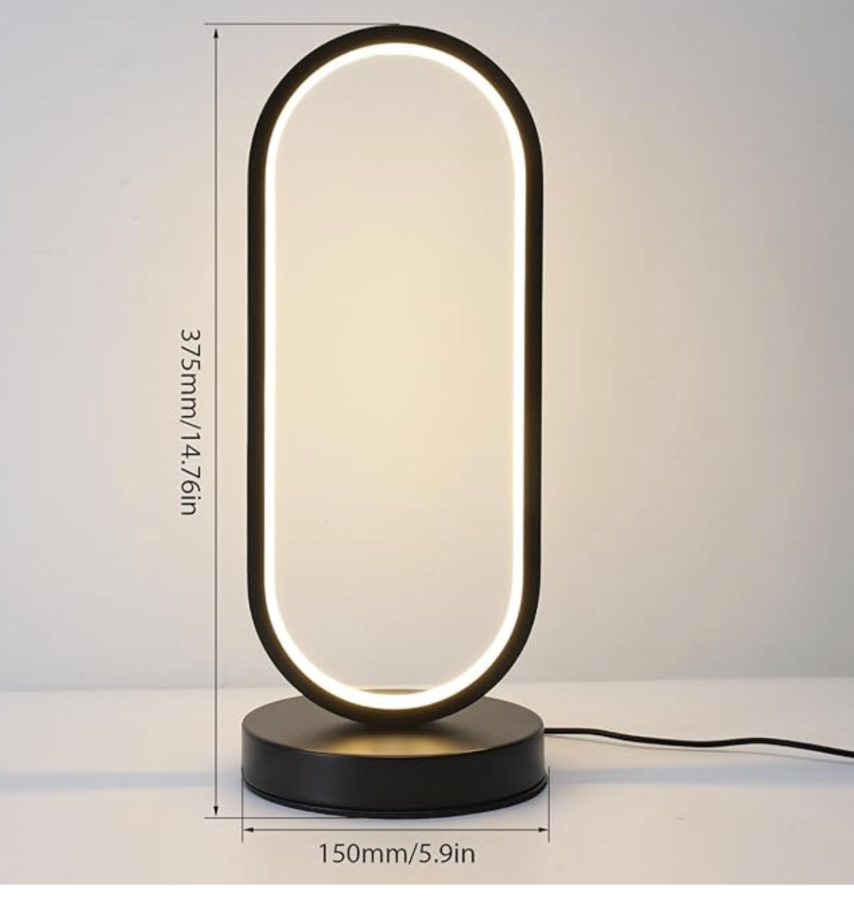 OvalGlow | Dimmable Modern Touch Control LED Desk Lamp with 3 Colors - Lamylie