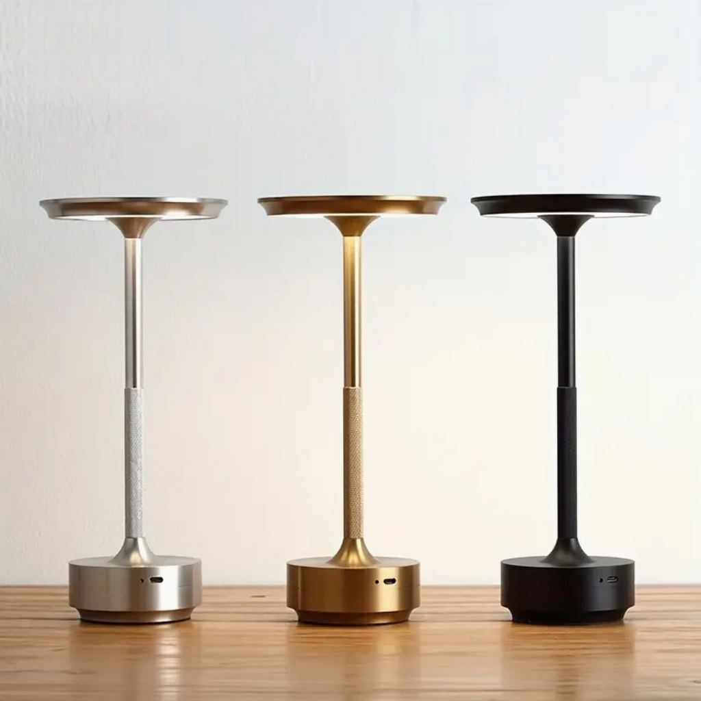 LuminaLux - Candeeiro de design sem fios | Recarregável por USB | Controlo tátil | Candeeiro de mesa | Iluminação ambiente - Lamylie