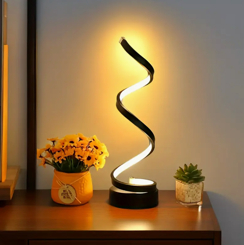 Spiral Table Lamp | Dimmable Modern USB Desk Lamp | Bedside Lamp | Table Lamp - Lamylie
