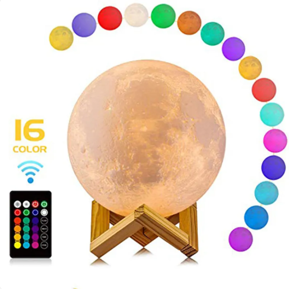 Wireless LED Rechargeable Table Lamp Magical Moon Lamp - Living Room | Nightstand Lamp - Lamylie
