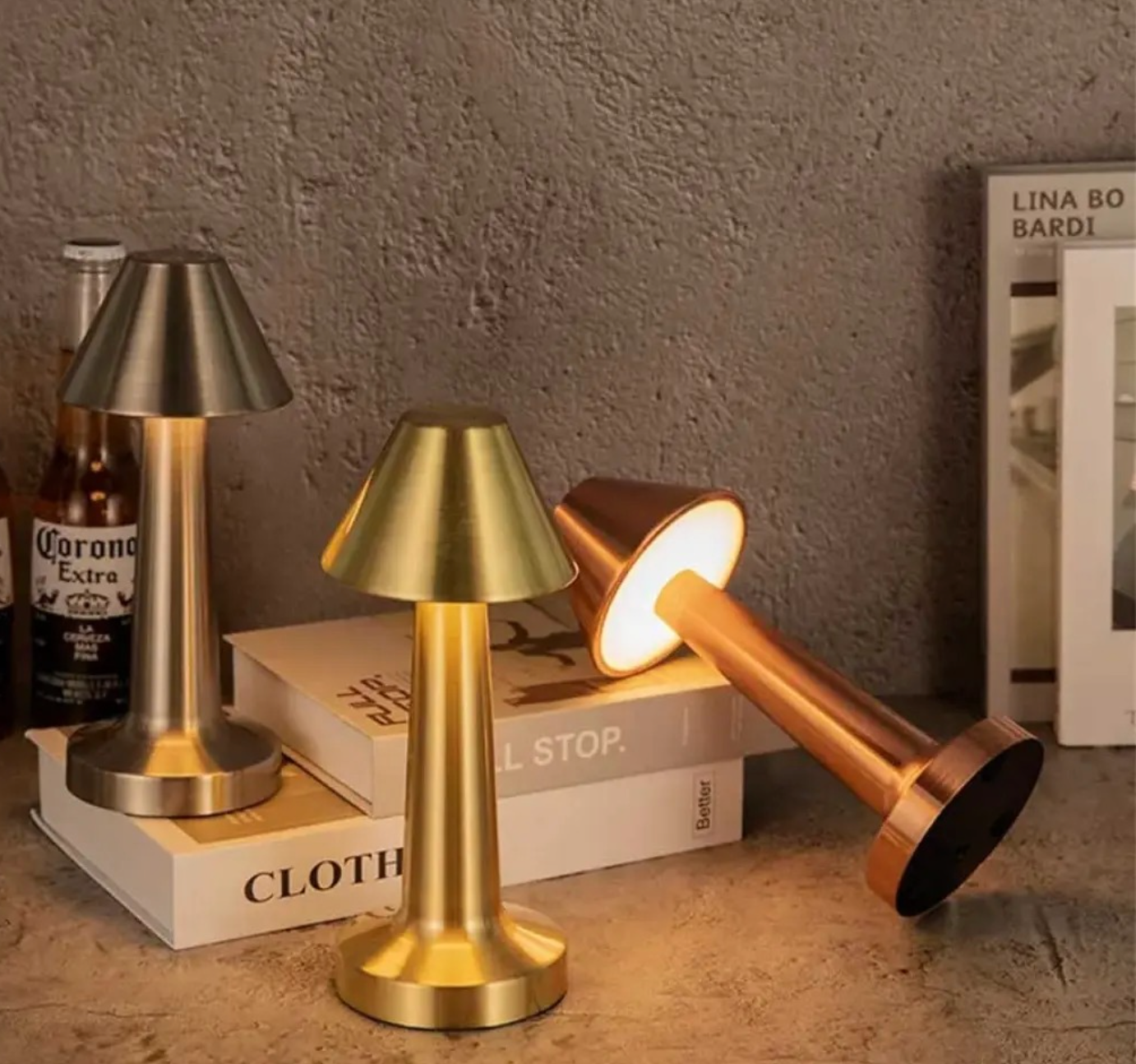 Wireless Dimmable LED Battery Table Lamp LuxLamp - Modern via Touch | Living Room | Reading Lamp | Bedside Lamp - Lamylie