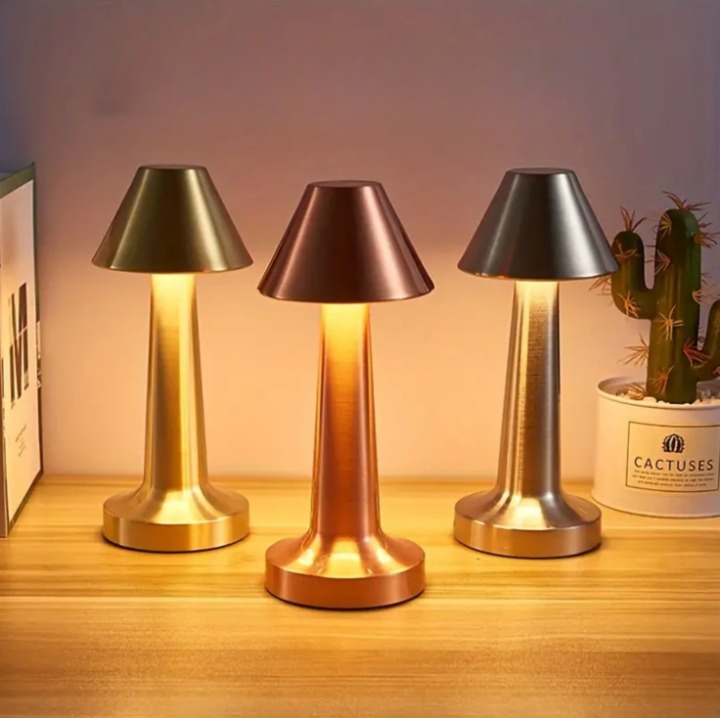 Wireless Dimmable LED Battery Table Lamp LuxLamp - Modern via Touch | Living Room | Reading Lamp | Bedside Lamp - Lamylie