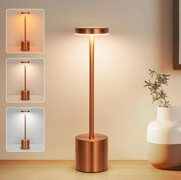 LumiShine - Wireless USB Rechargeable LED Desk Lamp with 3 Colors - Lamylie