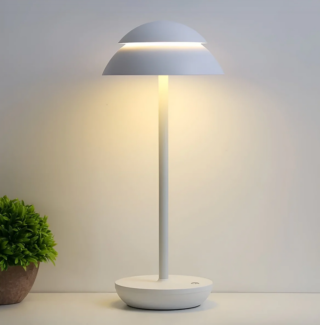 Wireless Dimmable LED Battery Table Lamp LuxeGlow - Modern via Touch | Living Room | Reading Lamp | Bedside Lamp - Lamylie