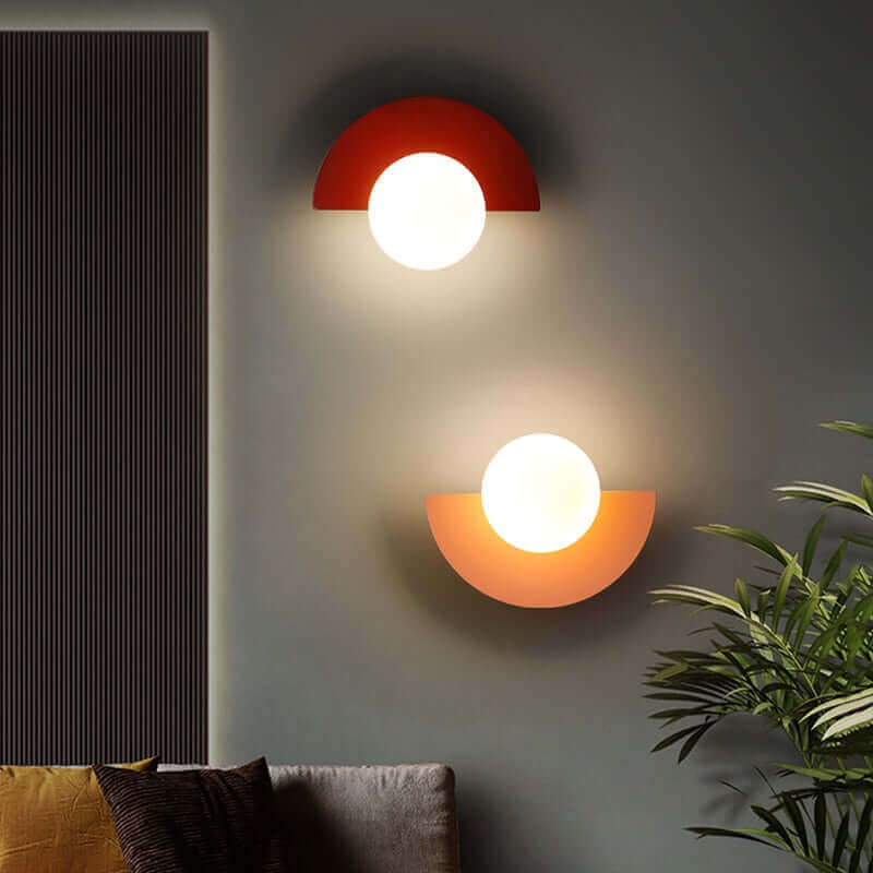 Wall Lamp | Modern Wall Lighting with Colorful Shade | Scandinavian Design | Living Room Bedroom Hallway - Lamylie