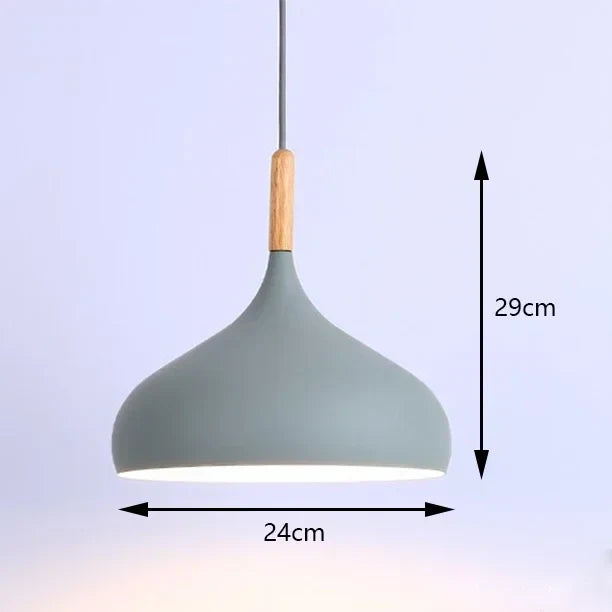 Aluminum Pendant Lamp with E27 Socket in 8 Modern Colors - Lamylie
