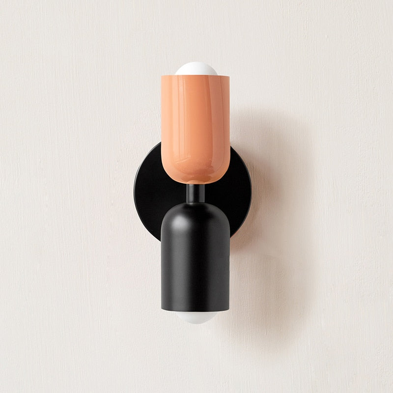 Metal Wall Lamp with Dual Light Beam | Scandinavian Design Lighting for Modern Interiors - Lamylie