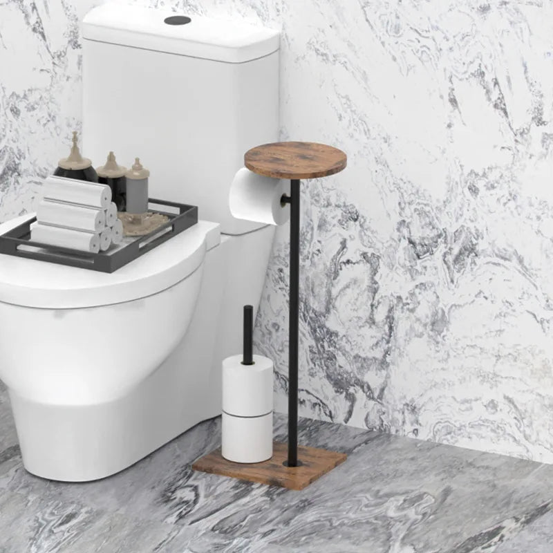 Freestanding Toilet Roll Holder | Tray for Phone and Accessories | Stable Stand | BathBridge - Lamylie