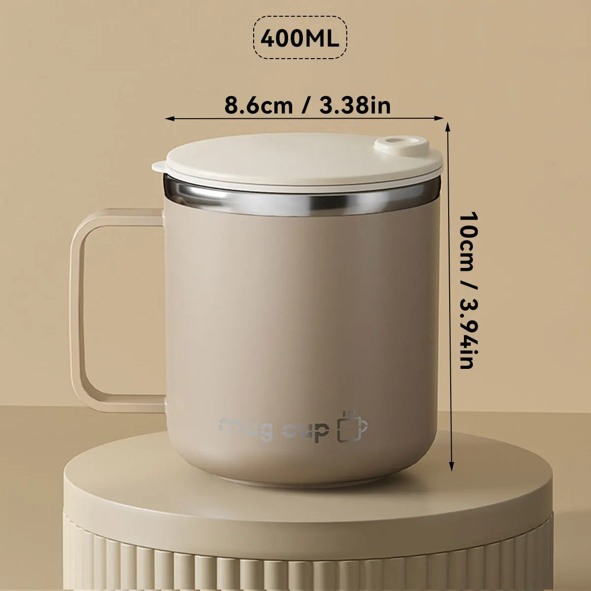 Insulated Stainless Steel Coffee Mug with Lid - Lamylie