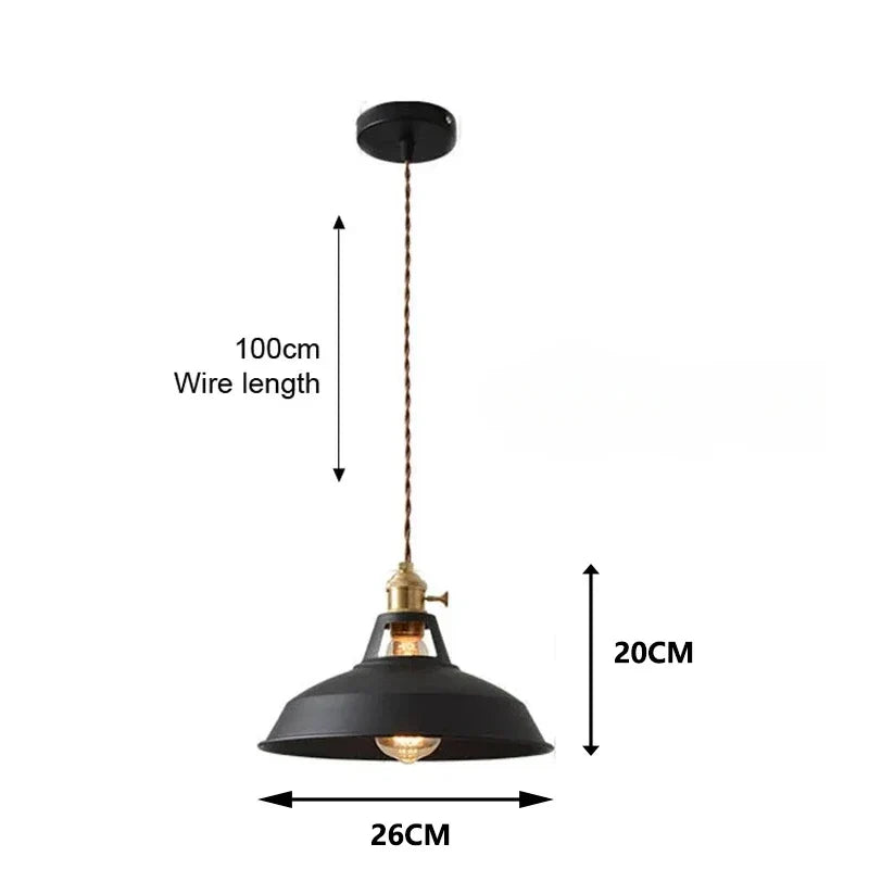 Aluminum Pendant Lamp with E27 Socket in 8 Modern Colors - Lamylie