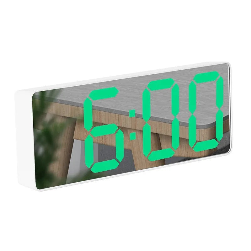 Despertador com visor LED e função de espelho eletrónico - Lamylie