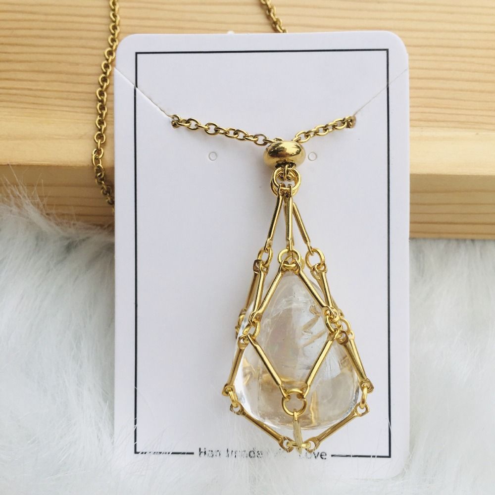 JoyauDiamanté - Interchangeable Crystal Stone Necklace for a Radiant Style and Inner Harmony - Lamylie