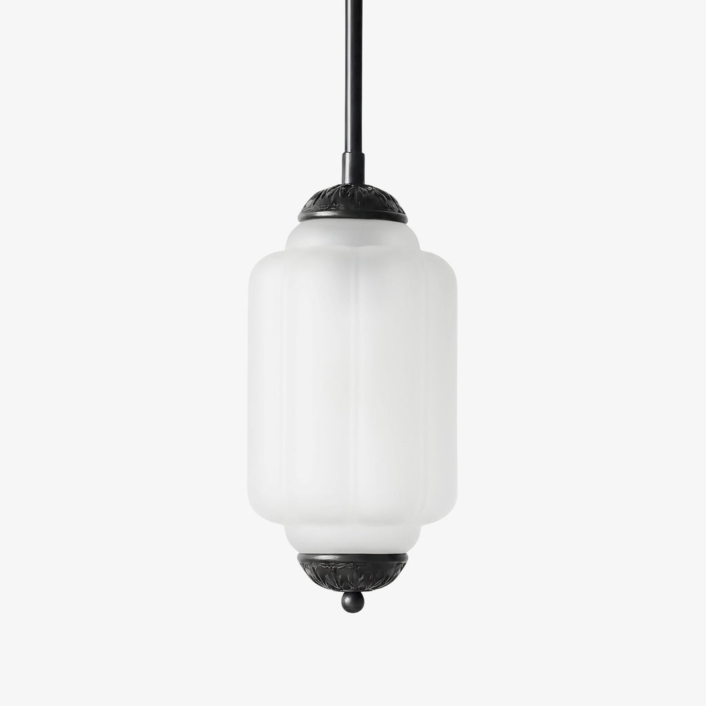 Vintage Milk Glass Pendant Lamp with Wavy Edge | Scandinavian Atmosphere Lighting for Kitchen and Bedroom - Lamylie