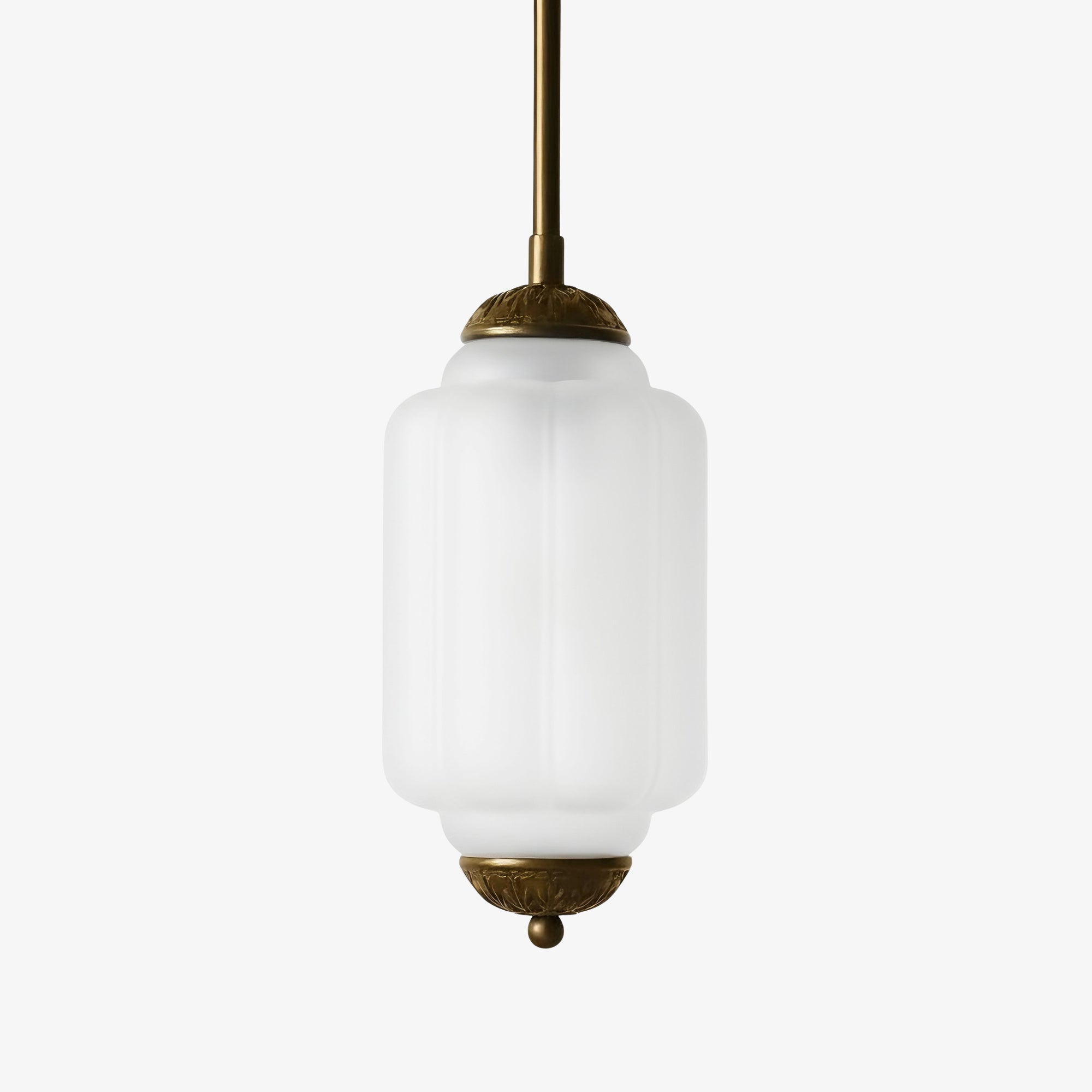 Vintage Milk Glass Pendant Lamp with Wavy Edge | Scandinavian Atmosphere Lighting for Kitchen and Bedroom - Lamylie