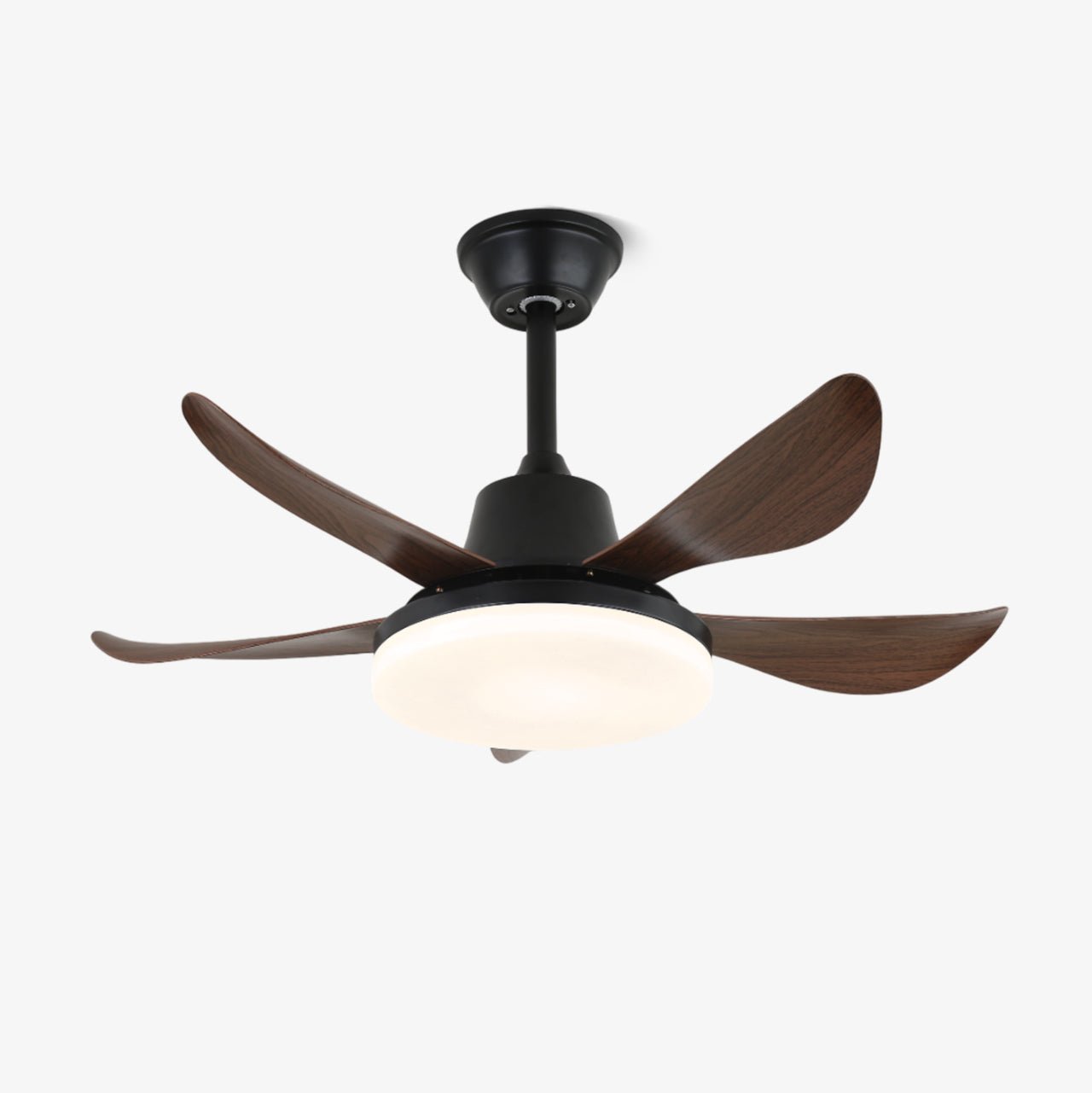 Ventilator de tavan cu iluminare, 91 cm | Design modern cu pale cu efect de lemn și LED | 6 viteze | Cu telecomandă - Lamylie