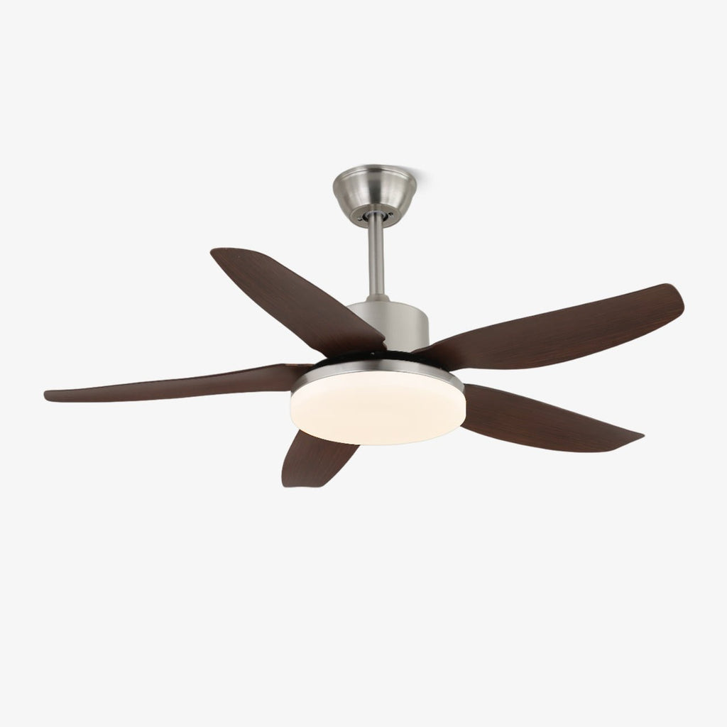 Ceiling Fan Eland in Wood with Lighting Ø122cm - Lamylie