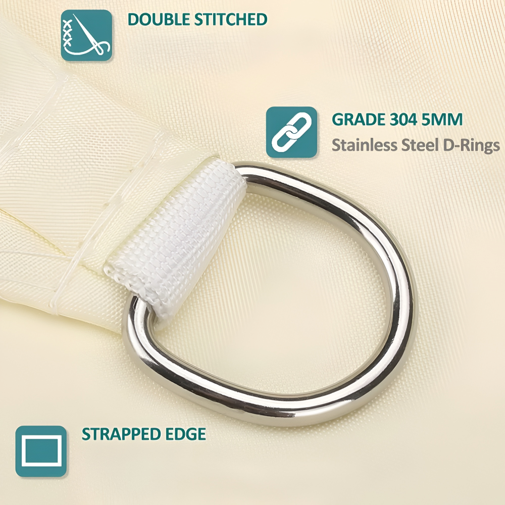 Auvent rectangulaire imperméable | Tissu extérieur imperméable | Protection contre les UV | SkyCover